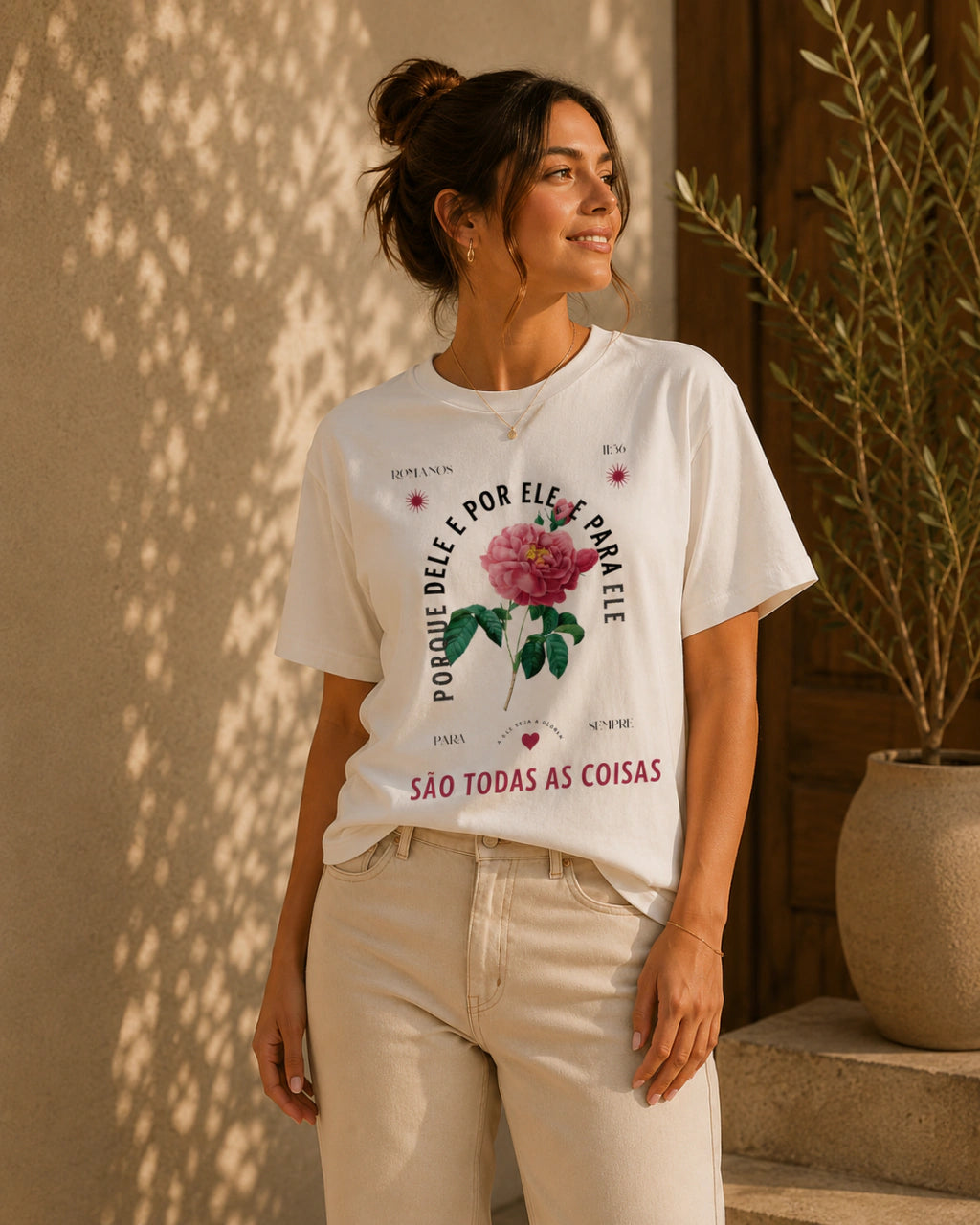 Camiseta Porque Dele, Por Ele e Para Ele