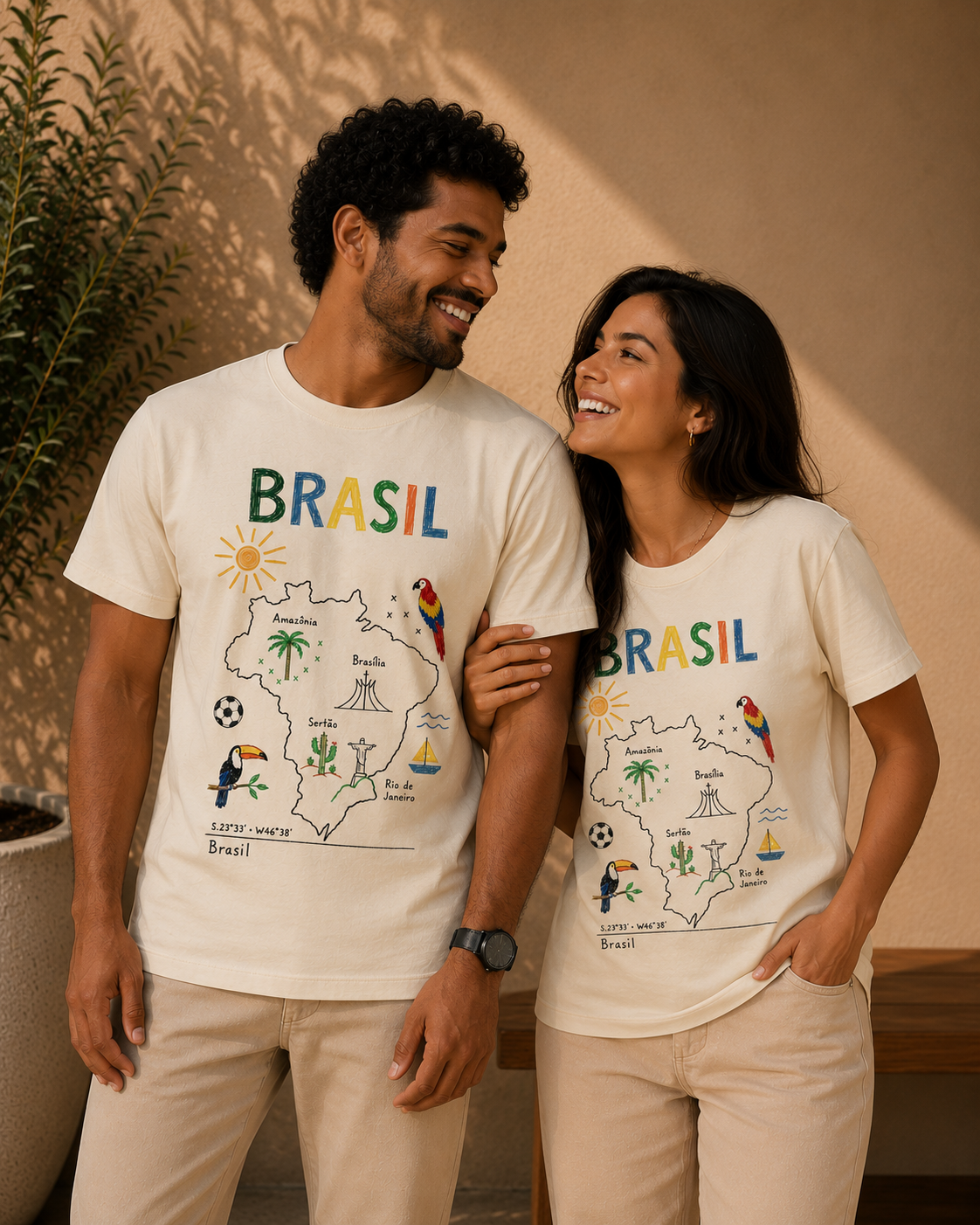 Camiseta Brasil em Traços