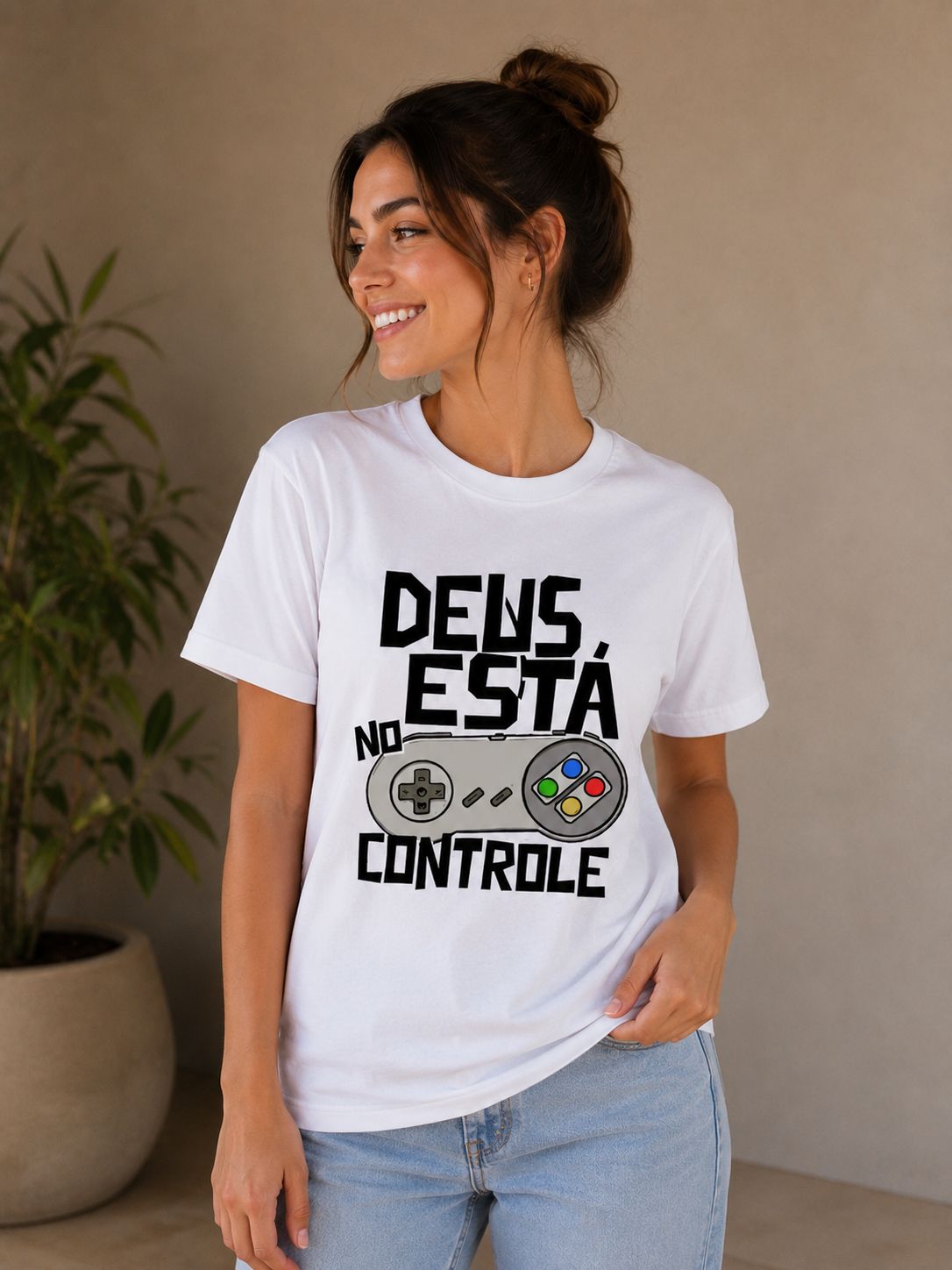 Camiseta Deus Está no Controle