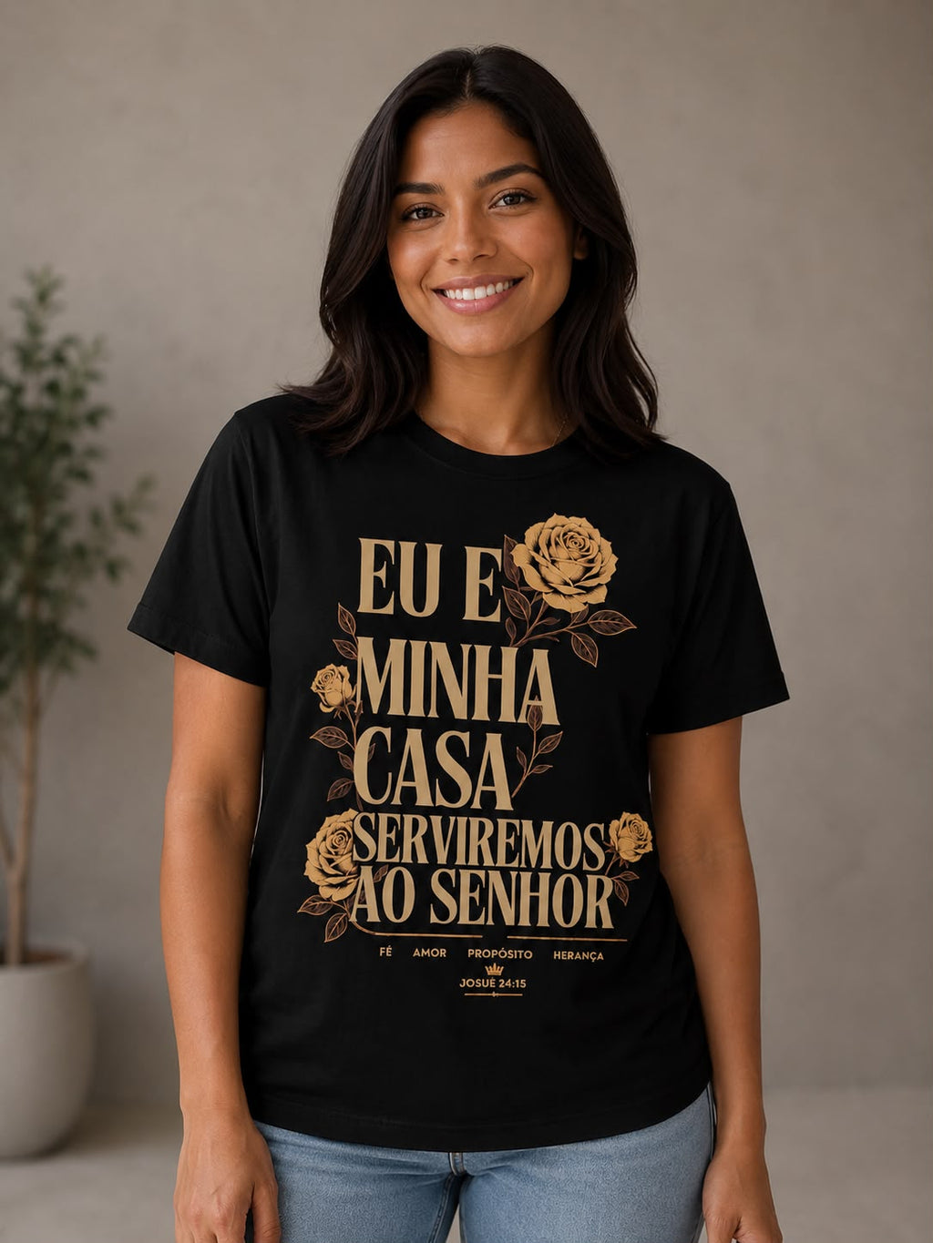 Camiseta Eu e Minha Casa Serviremos ao Senhor