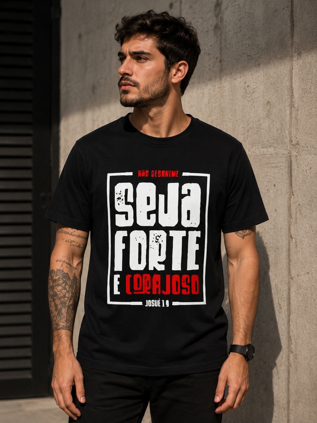 Camiseta Seja Forte e Corajoso