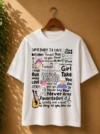 Camiseta Justin Bieber Músicas